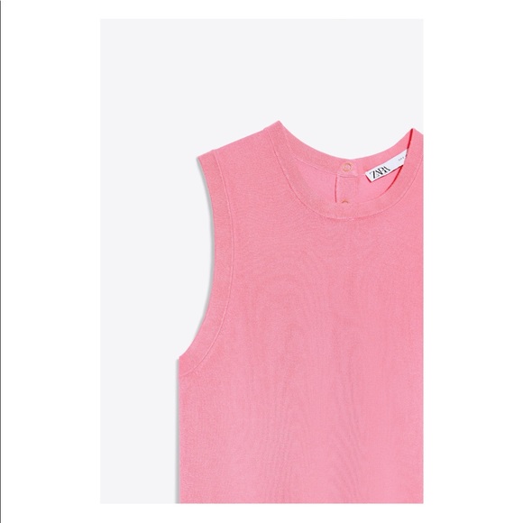 Zara Tops Zara Pink Button Knit Top Poshmark